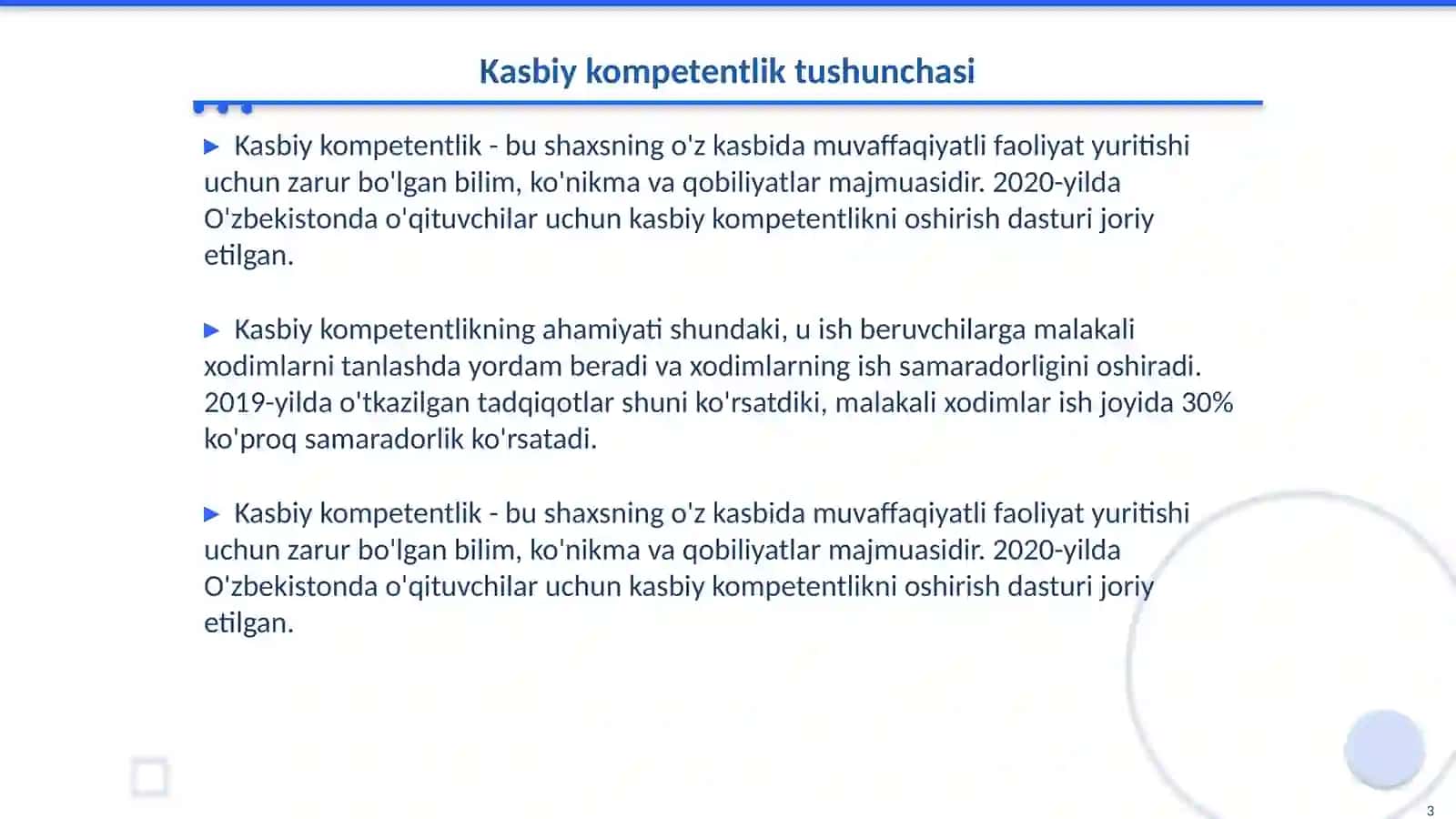 Kasbiy kompetentlikni takomillashtirishda qobiliyatning o'ri 3