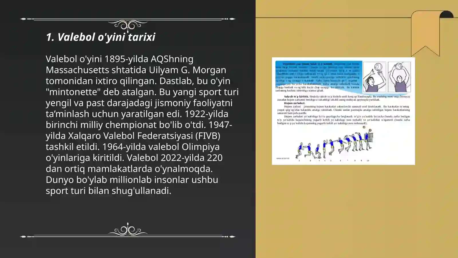 Valebol o'yini tarixi 3