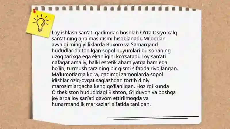 Turli yoshdagi bolalar guruhida loy ishiga o'rgatish metodlari 3
