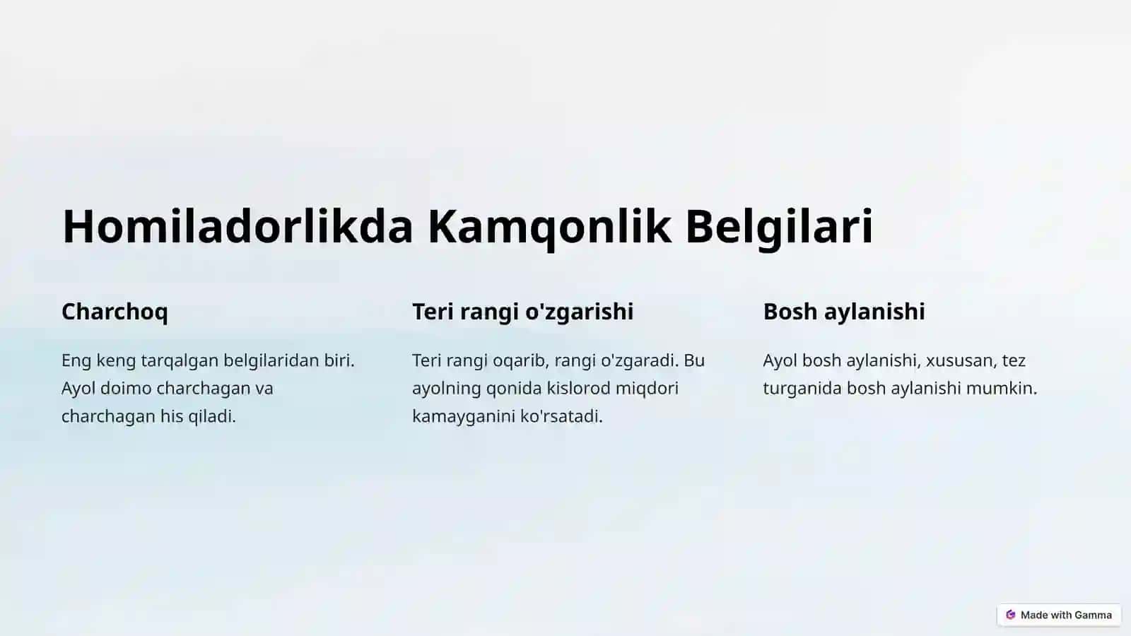 Homiladorlikda Kamqonlik va Buyrak Kasalliklari 3