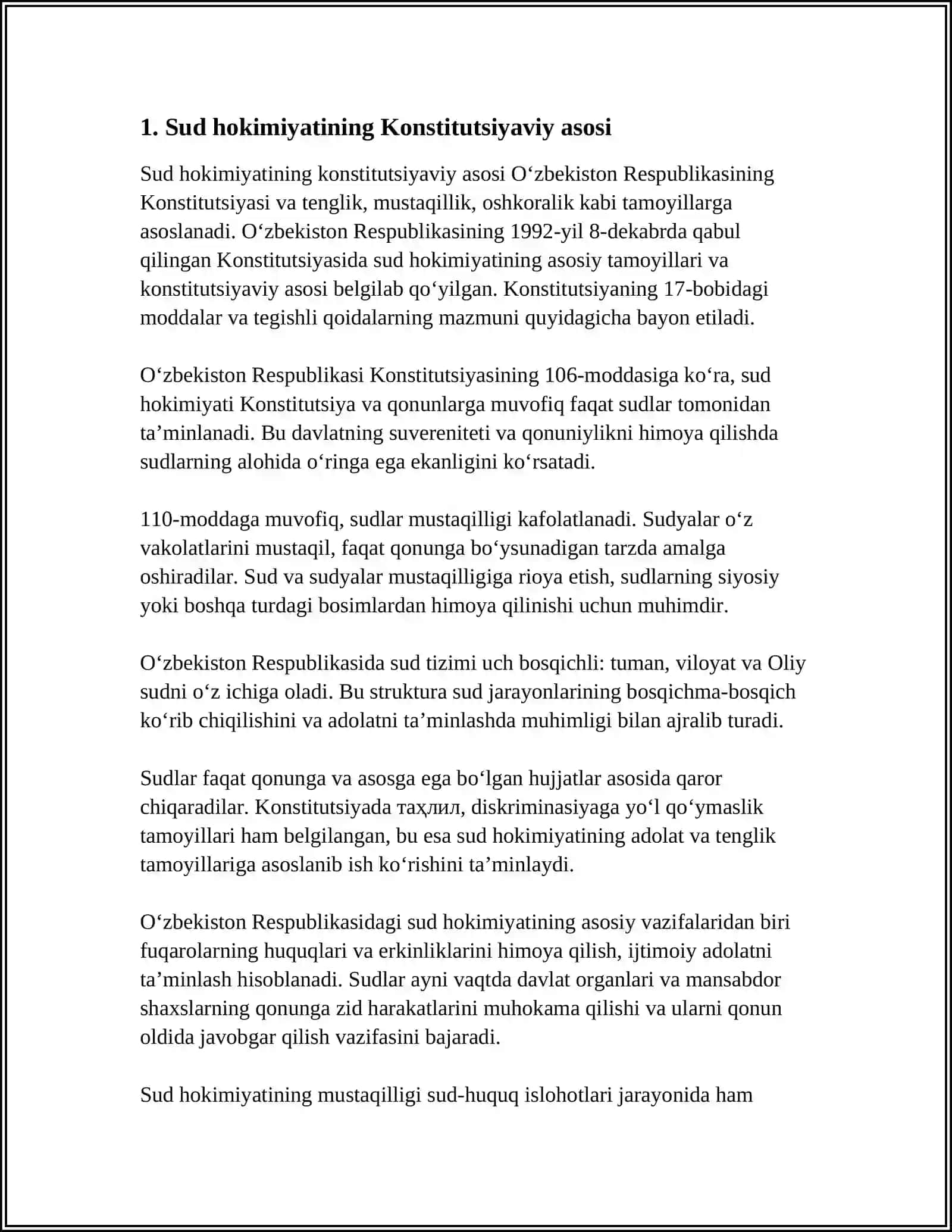Sud hokimiyatining Konstitutsiyaviy asosi 3