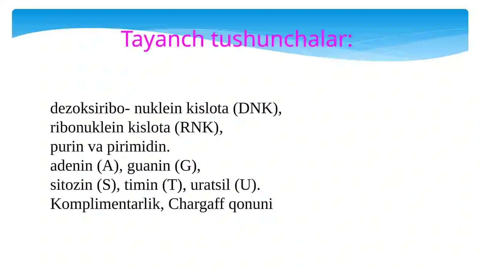 Irsiyatning molekulyar asoslari 3