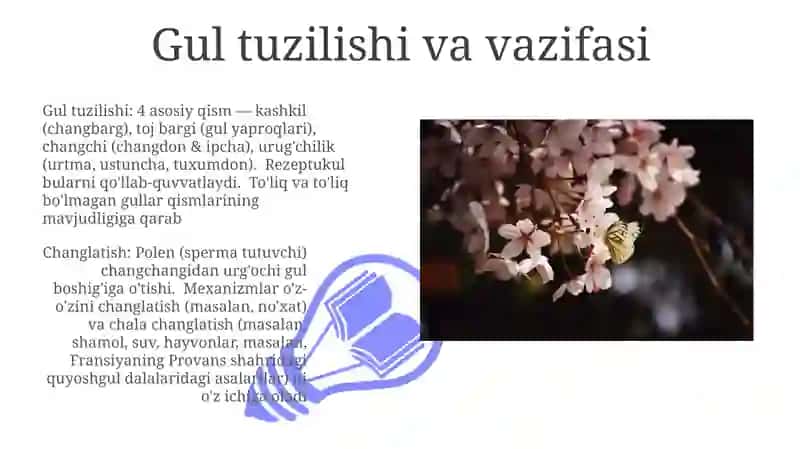 O’simliklarning gullashi va changlanishi 3