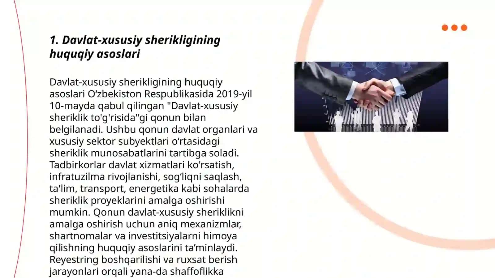 Davlat-xususiy sherikligining usullari va shakllari 3