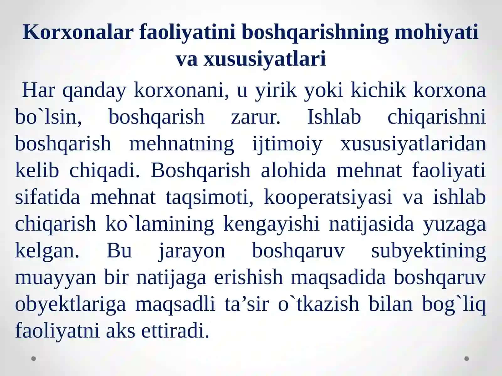 Korxonani boshqarish 3