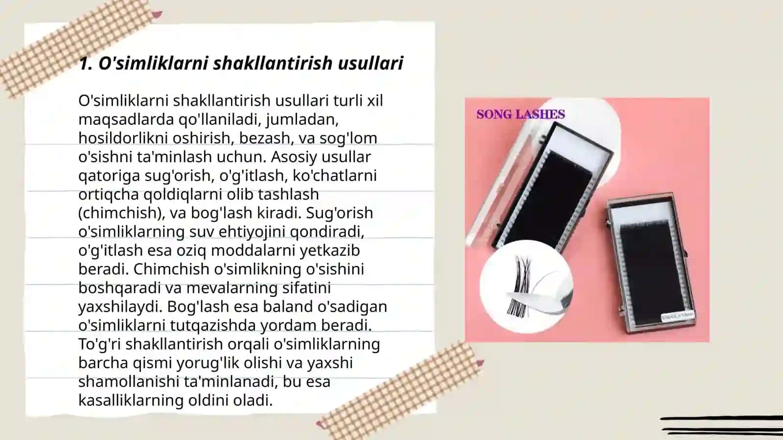 O‘simliklarga shakl berish, bog'lash va tartibga solish servis xizmati 3