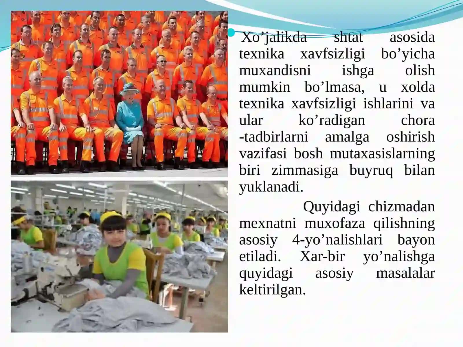 Mexnat xavfsizligini tashkil etish va uning tuzulishi 3