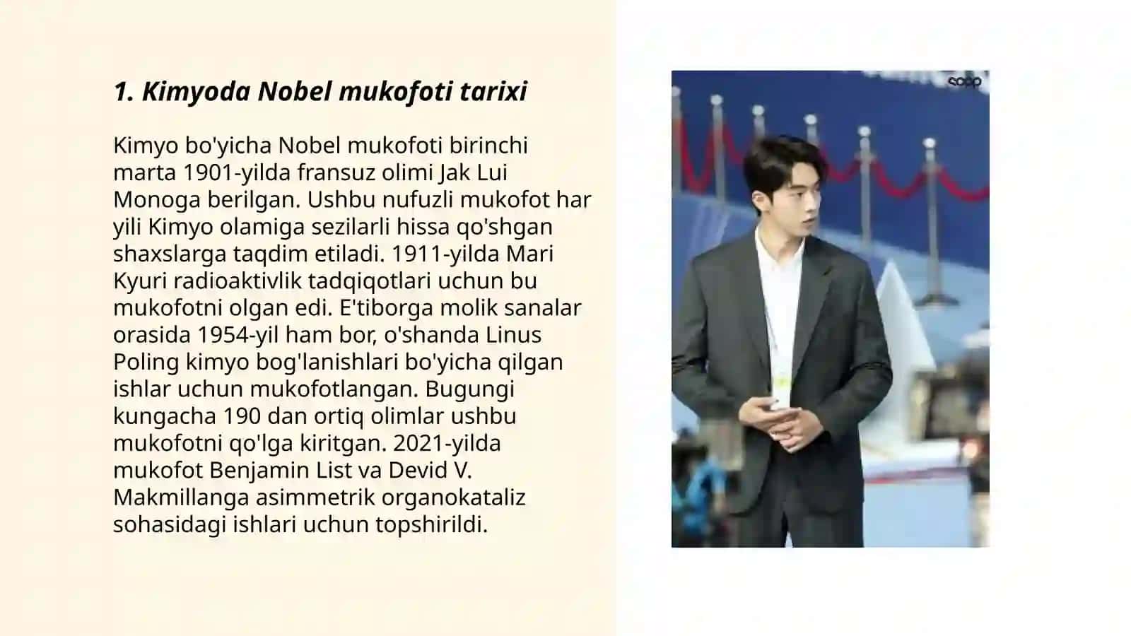 Kimyoda Nobel mukofoti sovrindorlari 3