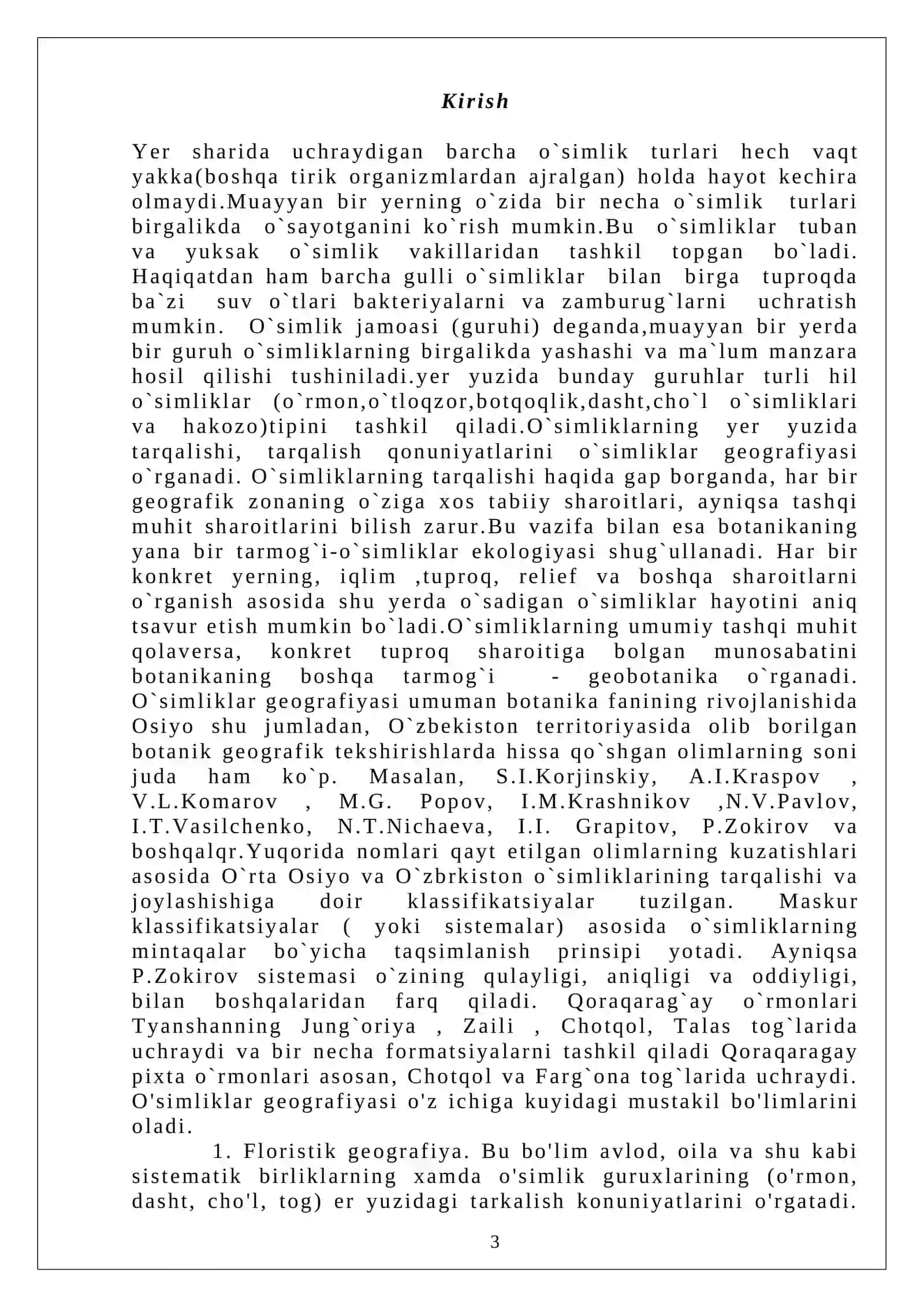 O’simliklarning taqsimlanishi 3