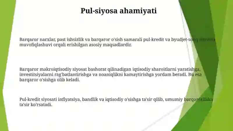 Barqaror makto iqtisodiy siyosat mohiyatini tushuntiring 3