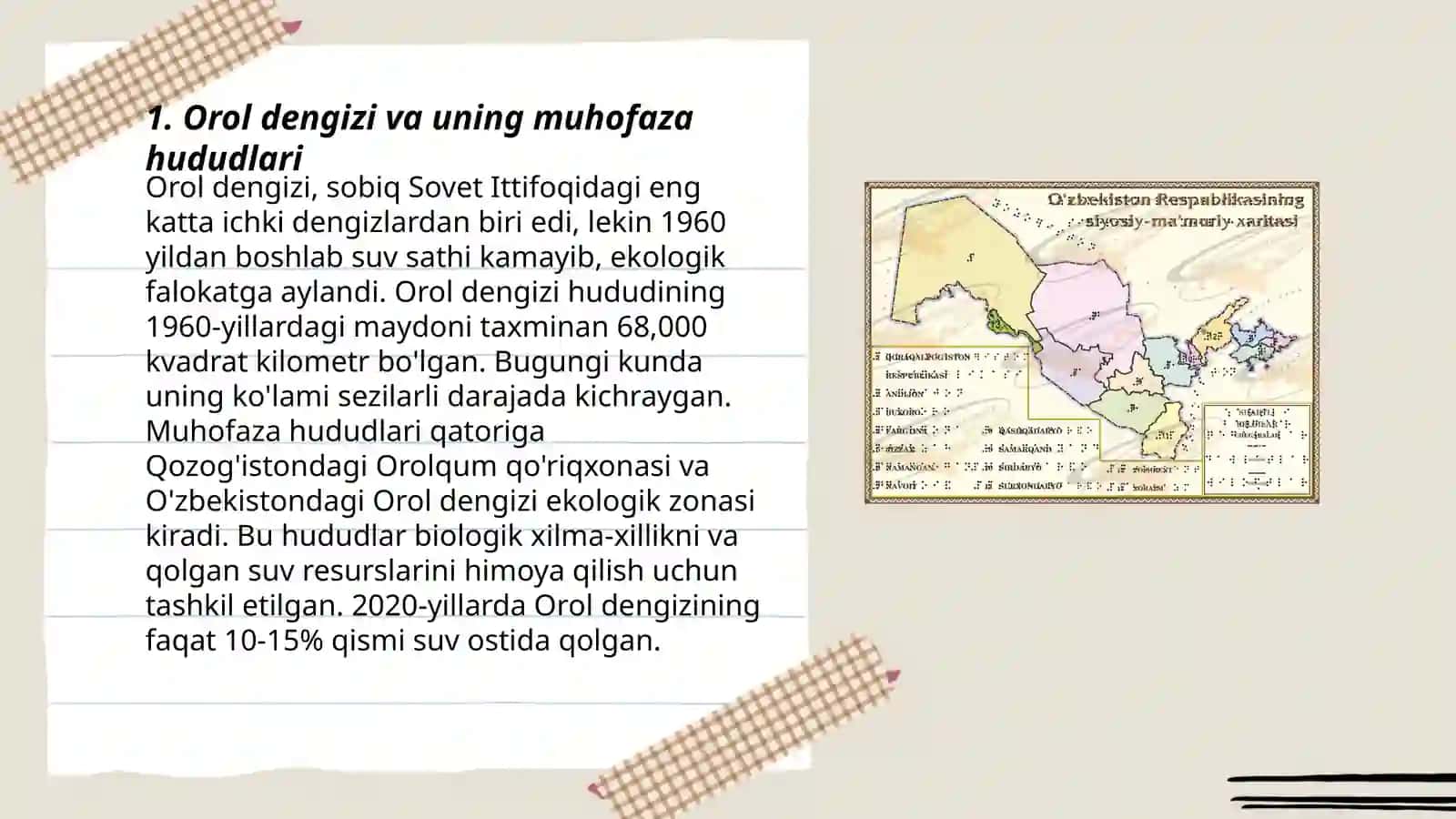 Orol dengizi va uning muhofaza hududlari 3