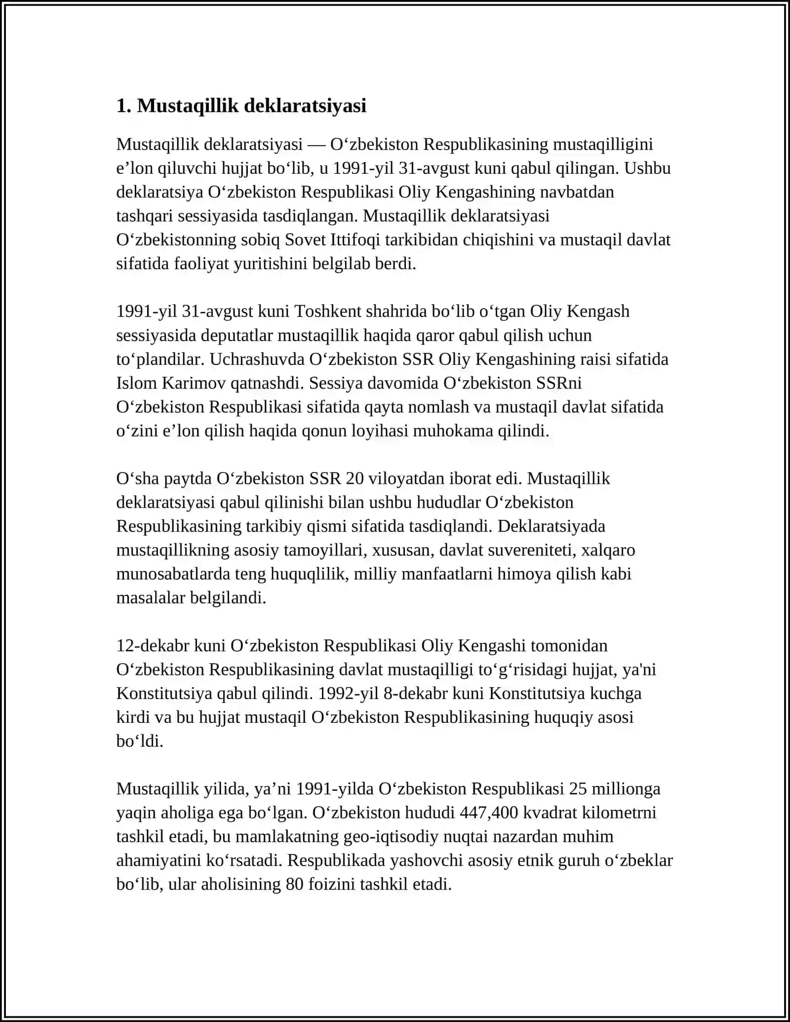 MUSTAQIL OʻZBEKISTON 3