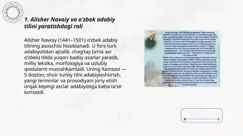 Alisher Navoiy-o'zbek adabiy tilining asoschisi 3