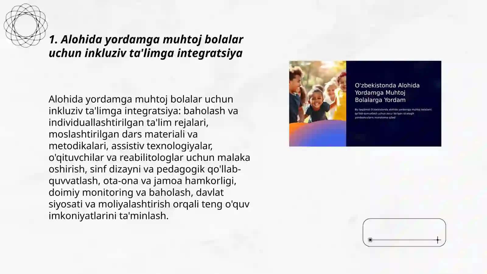 Alohida yordamga muhtoj bolalar intergatsiyasi 3