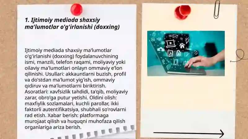 Ijtimoiy mediada taxdidlar, xurujlar va xavf-xatar 3