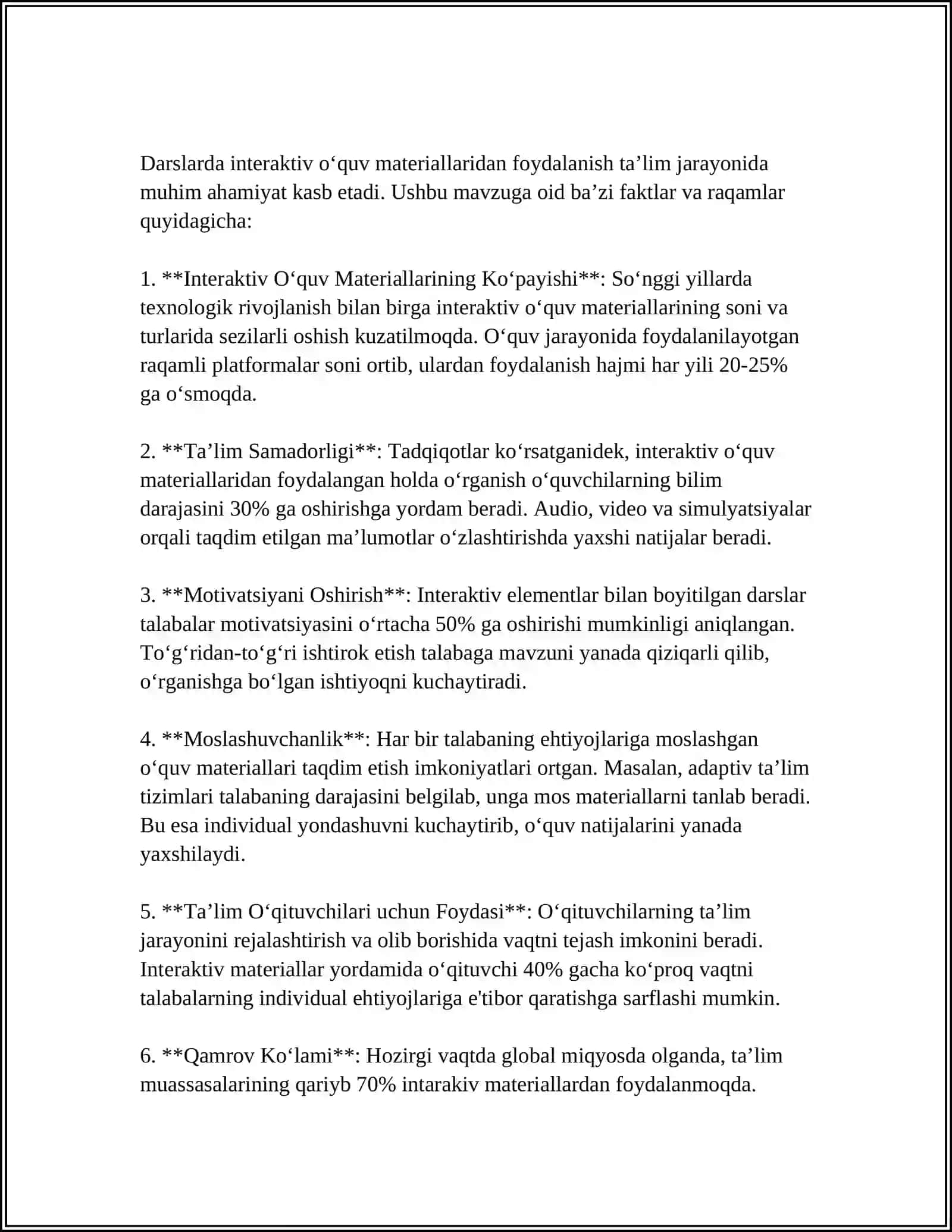 MTMLARNING TA`LIM-TARBIYA JARAYONIGA KOMPYUTERLARDAN FOYDALANISHNING AFZALLIK TOMONLARI 3