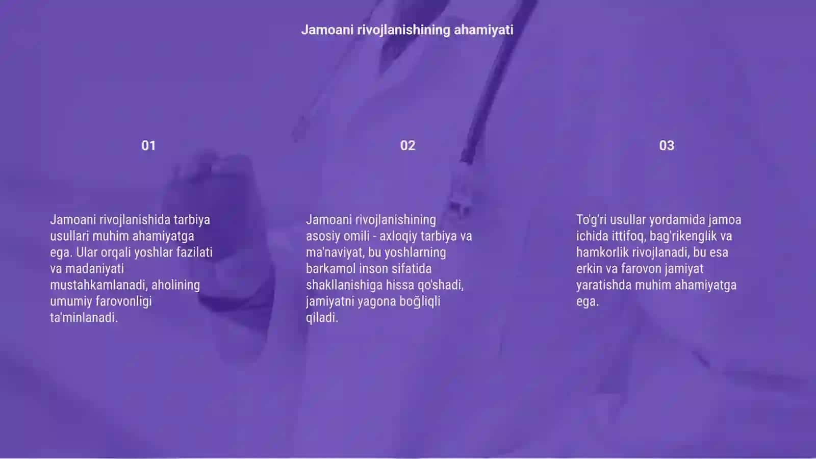 Jamoani rivojlanishida tarbiya usullari 3