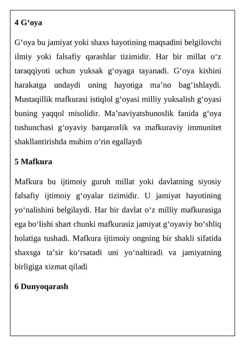 Ma’naviyatshunoslik fani kategoriyalari 3