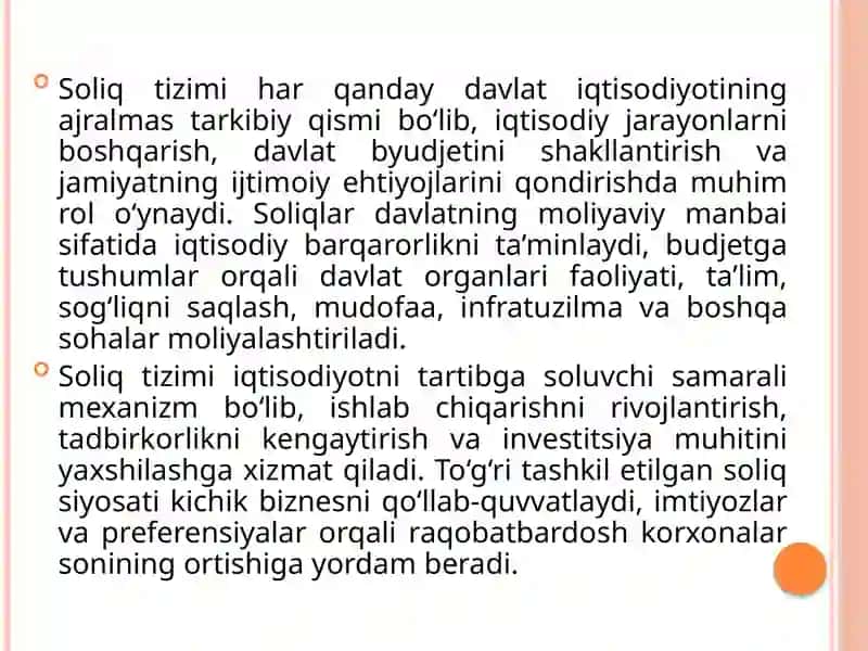 Foyda solig‘ining iqtisodiy mohiyati va joriy etilish bosqichlari 3