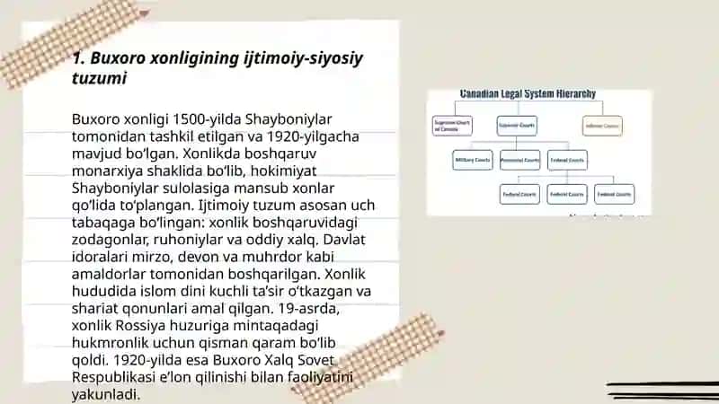 Buxoro xonligi va amirligining ijtimoiy-siyosiy tuzumi va huquqiy tizimi 3