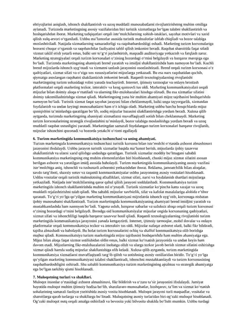 Turizm korxonasida marketing texnologiyasi 3