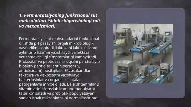 Funktsional oziq-ovqat mahsulotlari ishlab chiqarishda fermentatsiyaning roli: sut 3