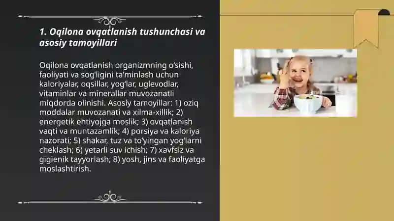 Oqilona ovqatlanish tushunchasi va asosiy tamoyillari 3