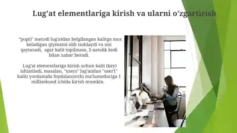 Lug'atlar bilan ishlaydigan metod va funksiyalar 3
