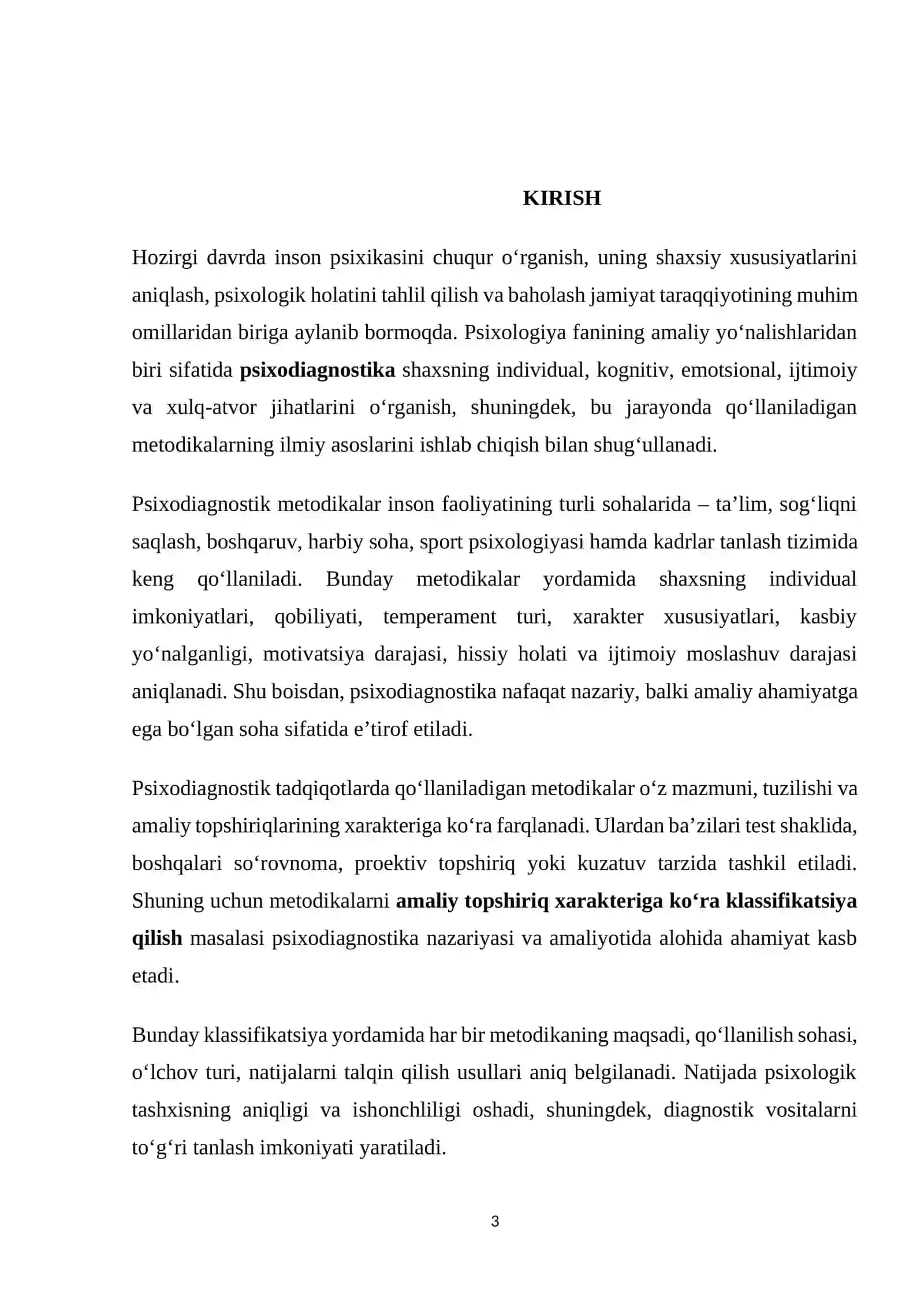 AMALIY TOPSHIRIQ XARAKTERIGA KO’RA PSIXODIAGNOSTIK METODIKALAR KLASSIFIKATSIYASI 3