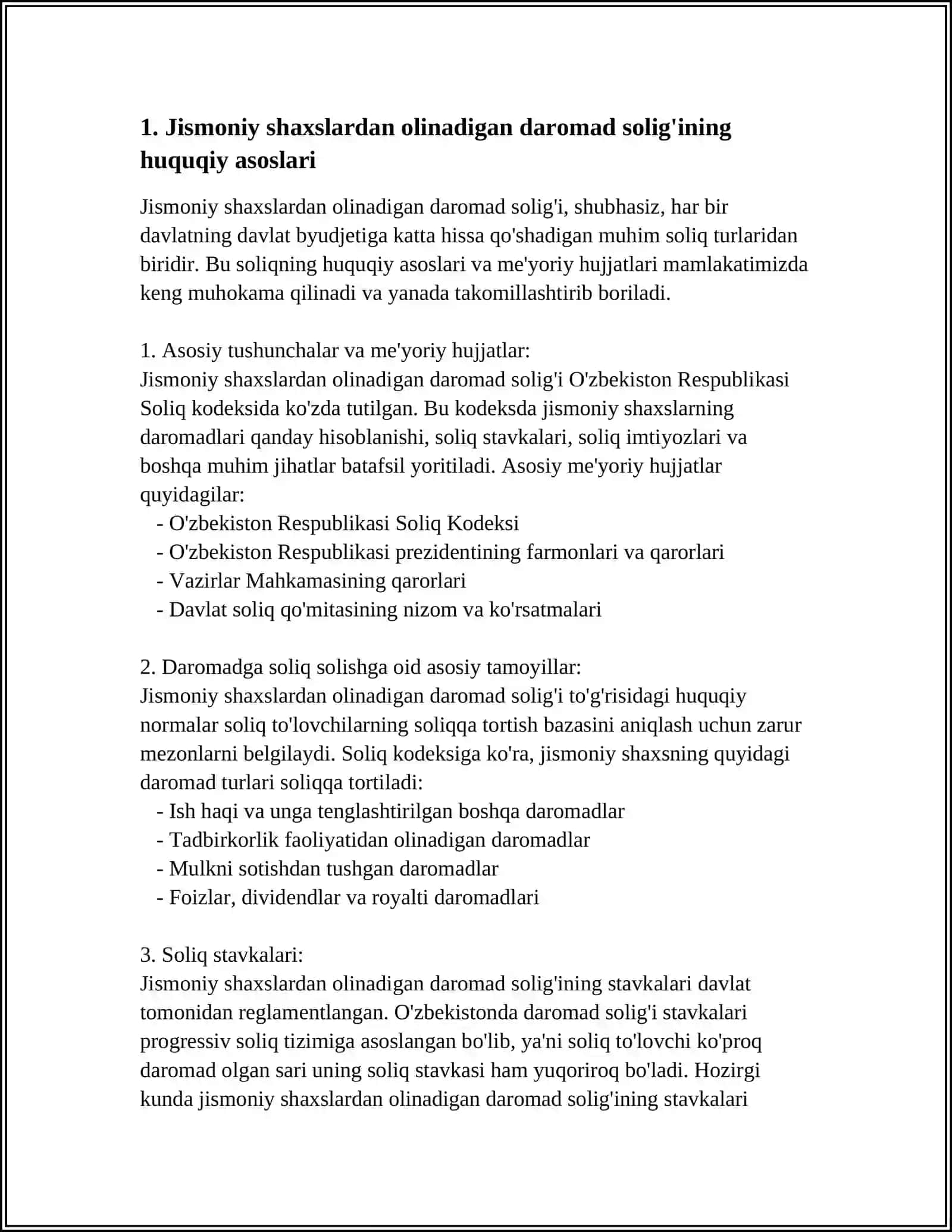 JISMONIY SHAXSLARDAN OLONADIGAN DAROMAD SOLIG'I VA IMTIYOZLAR AXAMIYATI 3