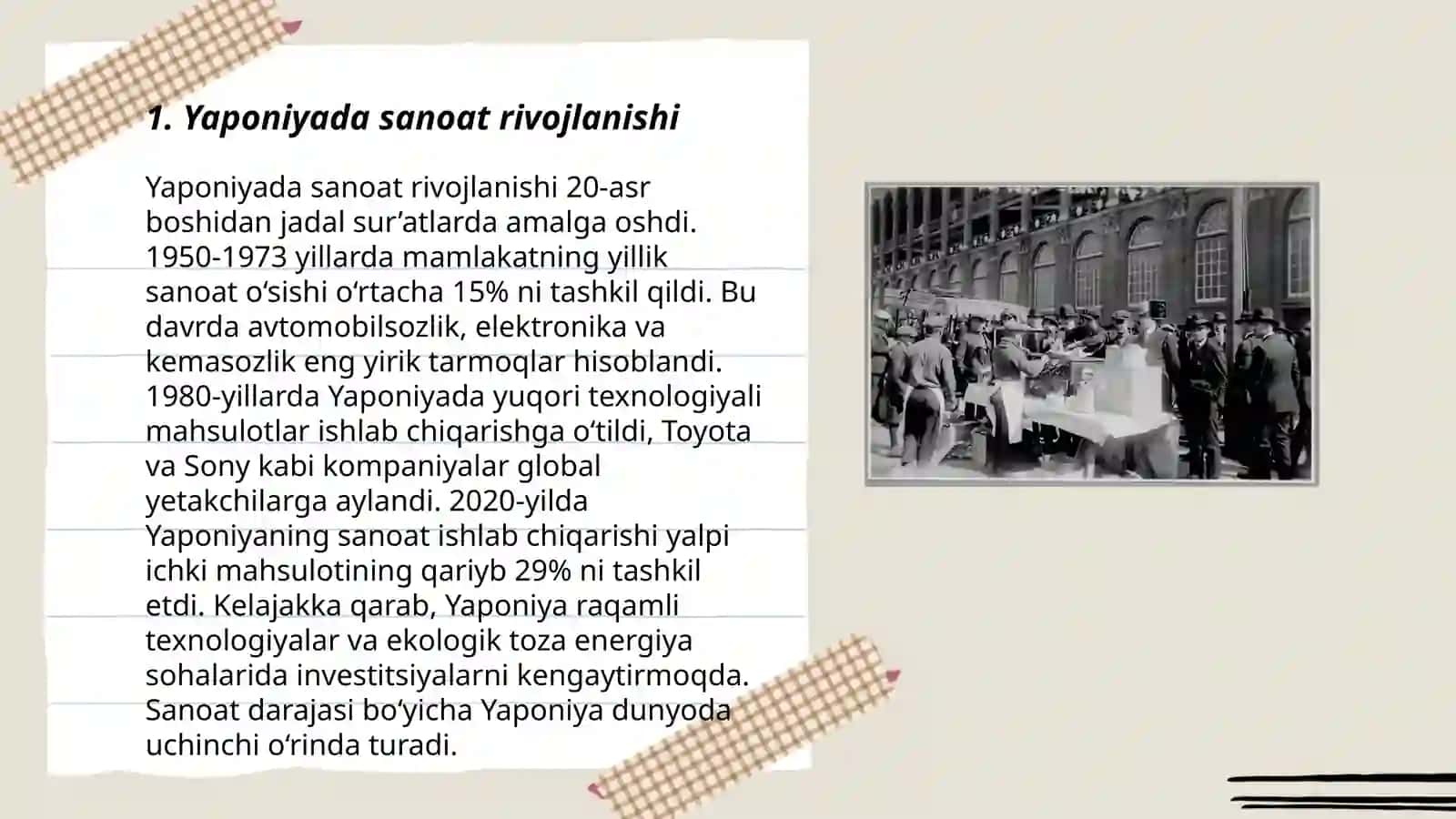 Yaponiyada sanoat rivojlanishi 3