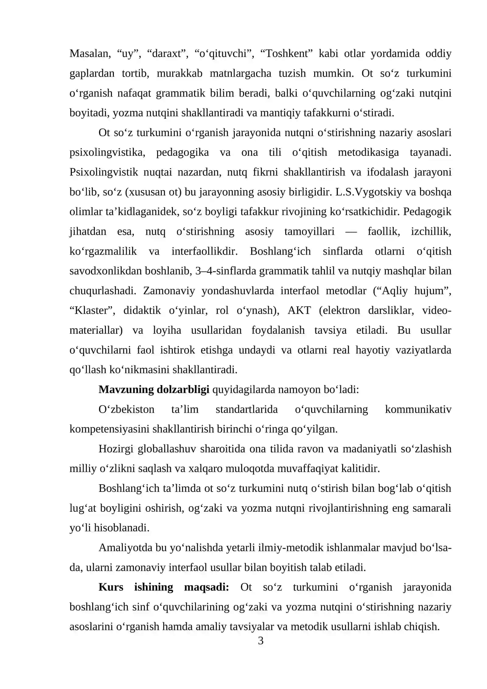 Ot soʻz turkumini oʻrganish jarayonida oʻquvchilar nutqini oʻstirish 3