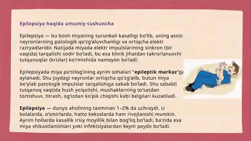 Epilepsiyaga qarshi vositalar.  Litiy tuzlari.  Sedativ vositalar. 3