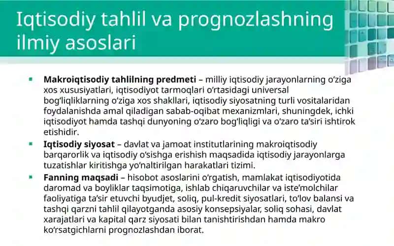 MakroiQtisodiy tahlil va prognozlash 3