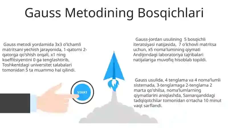 Gaus usuli va uning hususiyatlari 3