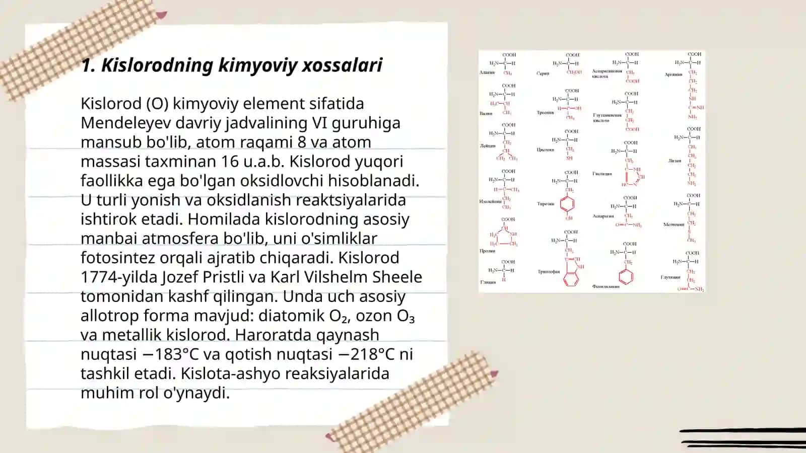 Kislarod kimyosi 3