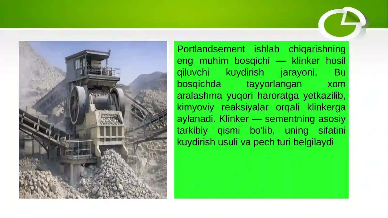 Portlansment ishlab chiqarishdagi uskunalar 3