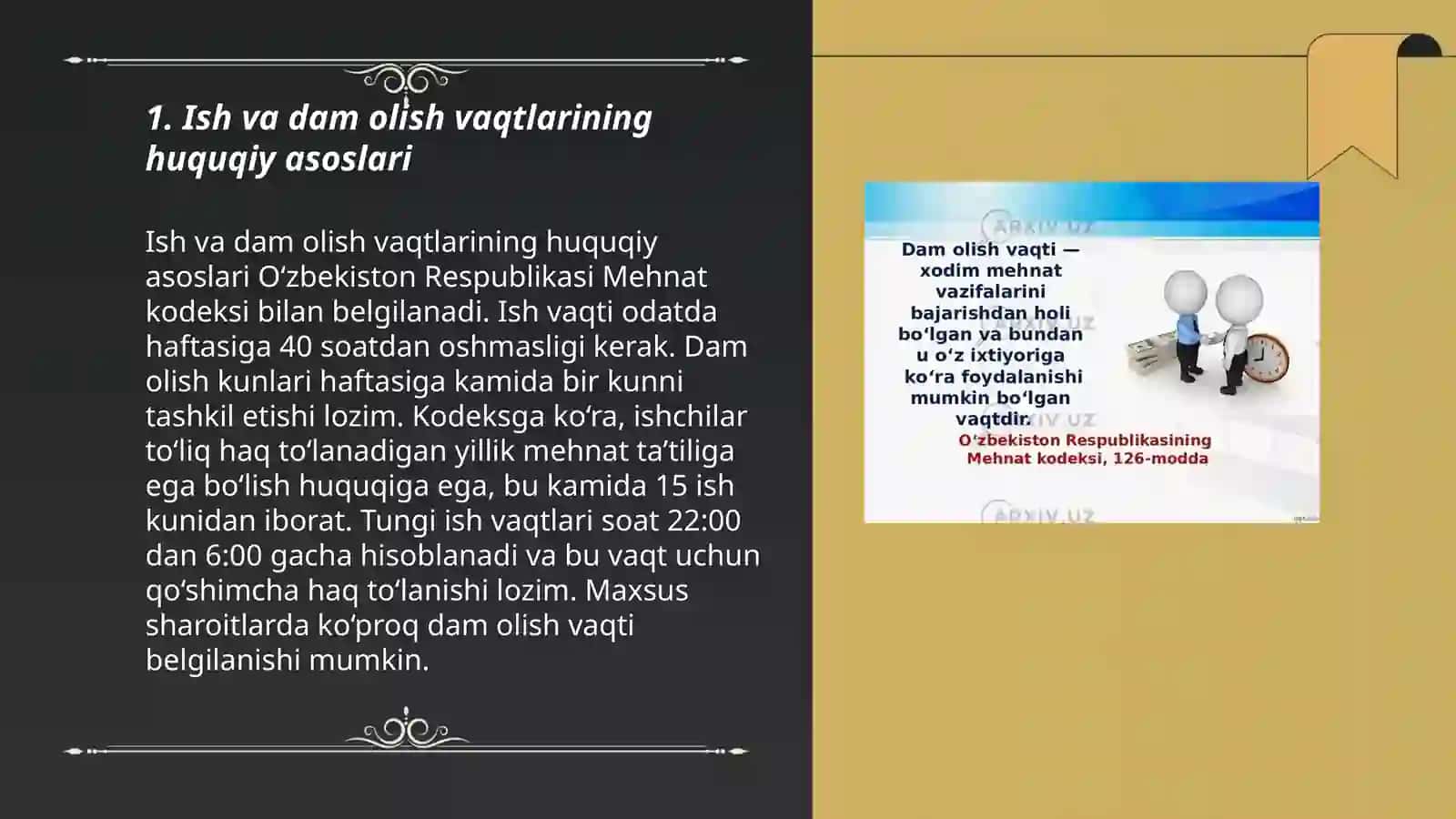 Ayollar va yoshlar mehnati muhofazasining qonuniy asoslari 3