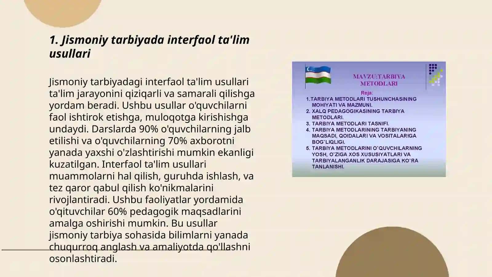 Jismoniy tarbiya tizimida ta'lim-tarbiya berish tamoyillari vata’lim metodlariva usullari 3