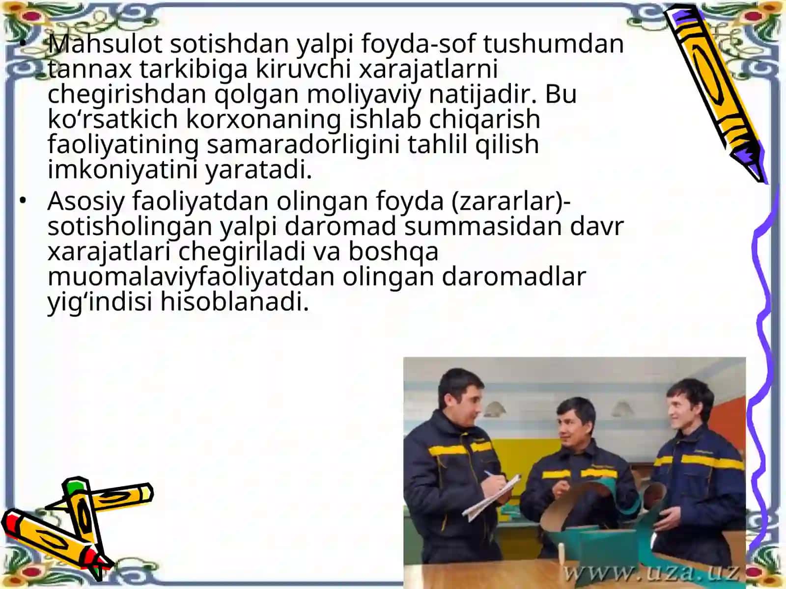 Korxonaning likviditlik ko'rsatkichlari va moliyaviy koefitsentlarning tahlili 3