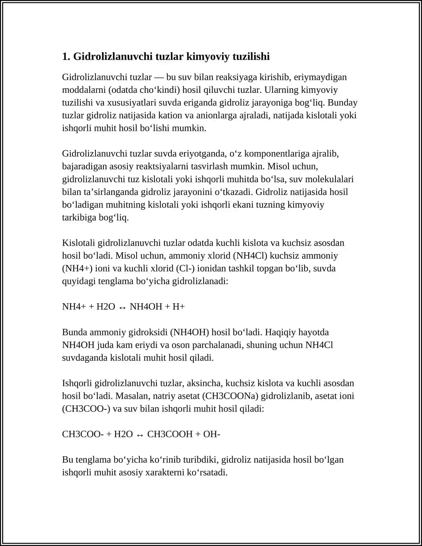 GIDROLIZLANUVCHI TUZLAR PHINI KELTIRIB CHIQARISH 3