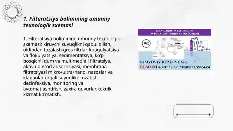 Filteratsiya bolimining texnologik sxemasi 3