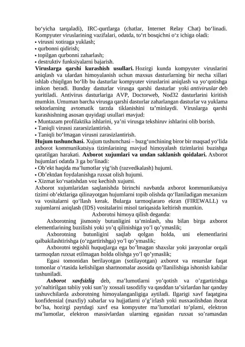 Axborot xavfsizligini ta’minlash 3