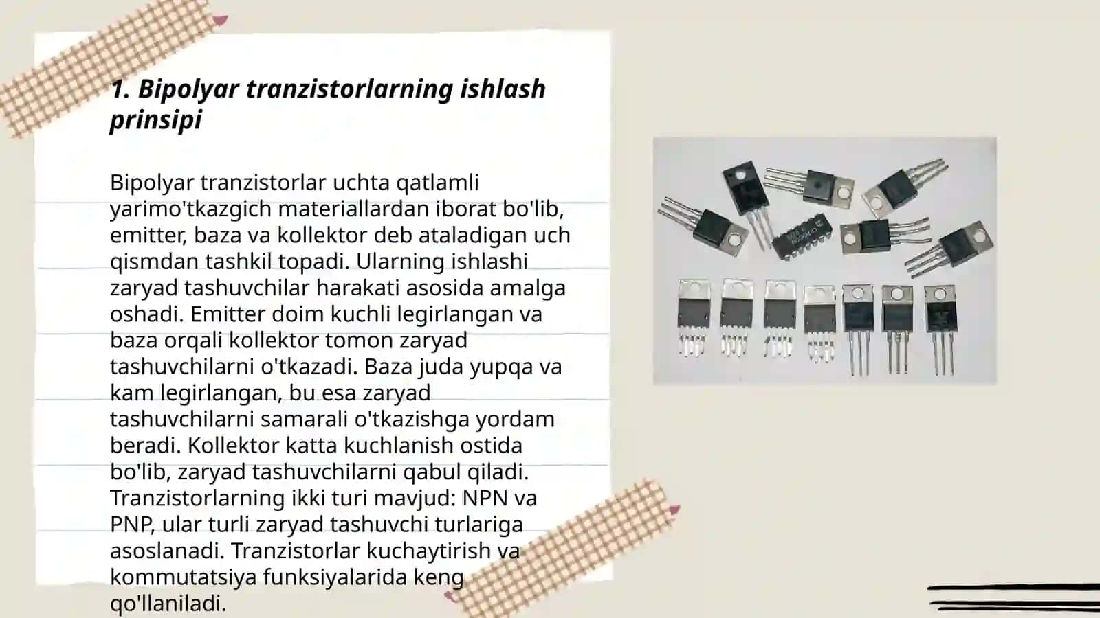Bipolyar va maydonli tranzistorlar ta'minlanishi 3