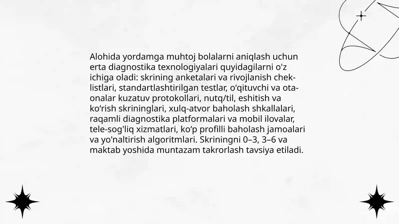 Alohida yordamga muhtoj bolalarni ta'lim olishini qo'llab quvvatlash texnologiyasi 3