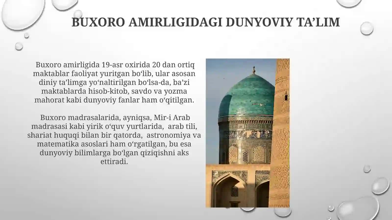 Buxoro Amirligidagi dunyoviy ta’lim 3