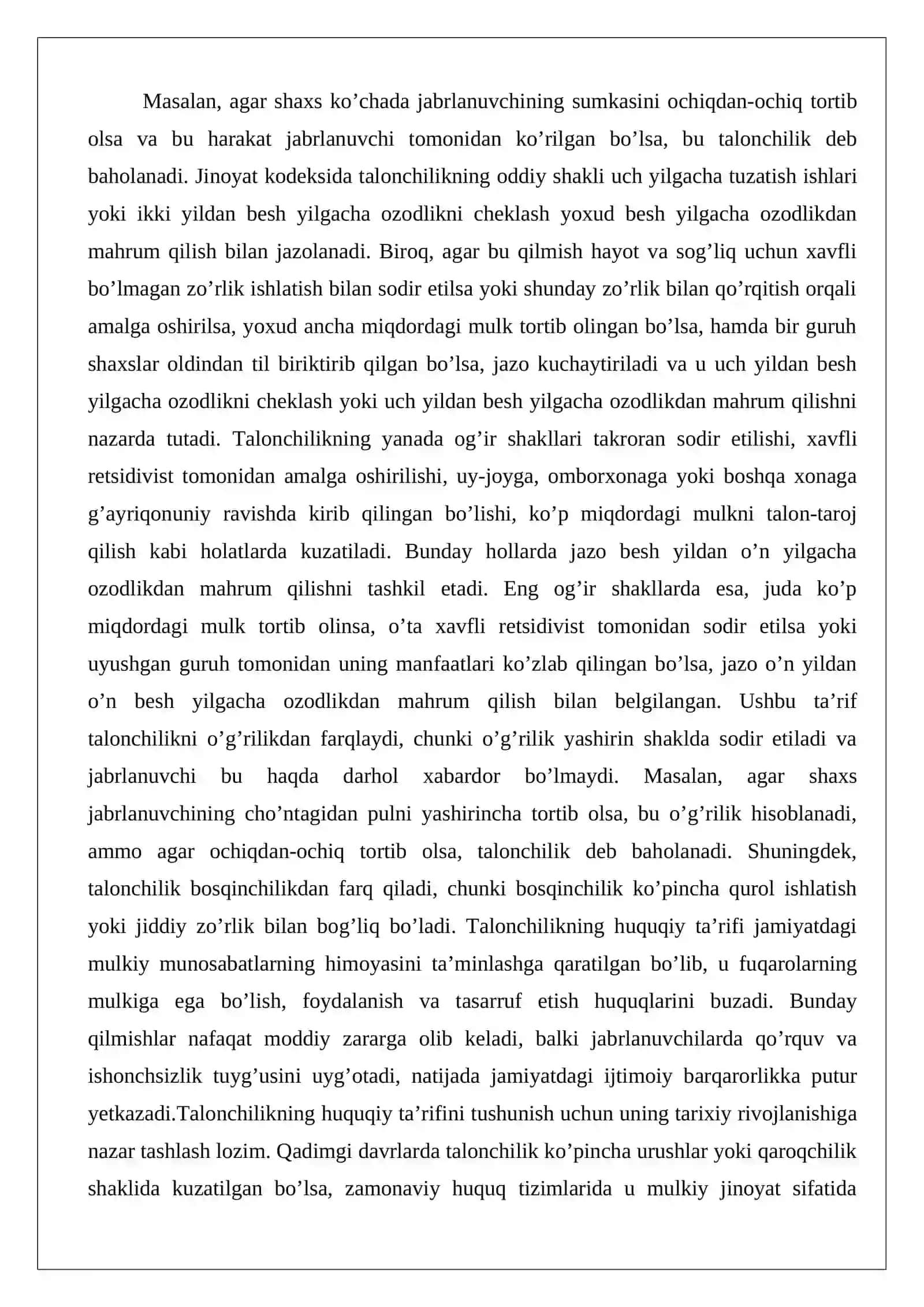 Talonchilik va bosqinchilik jinoyatlari huquqiy tahlili 3