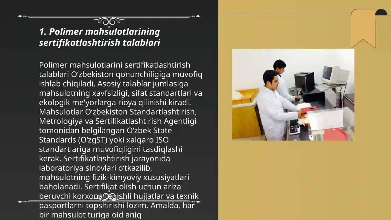 Polimer mahsulotlarini sertifikatlashtirish sinovlari va sifat ekspertizasi 3