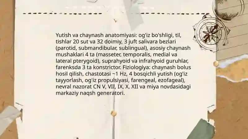 Yutish va chaynashni organish texnikasi 3
