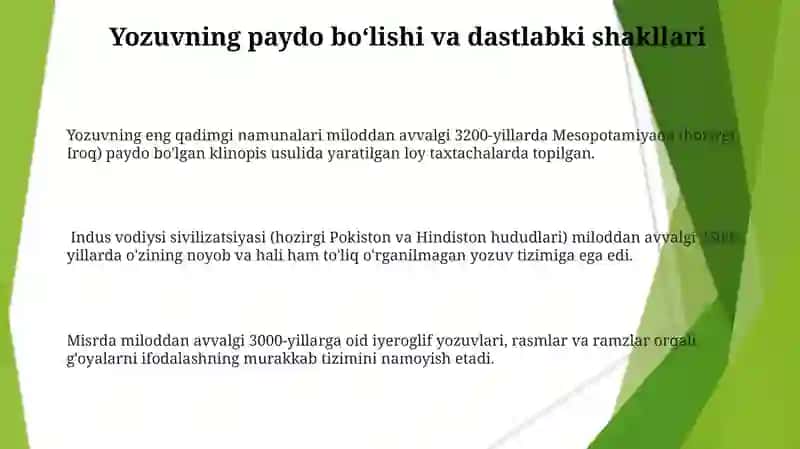 Yozuvlar tarixi va kishilar ijtimoiy-madaniy hayotidagi ahamiyati 3